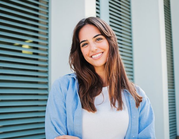 Woman with brown hair